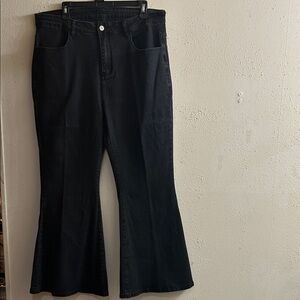 SHEIN Black Flare & Wide Leg Jeans